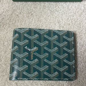 Goyard Teal Leather Wallet